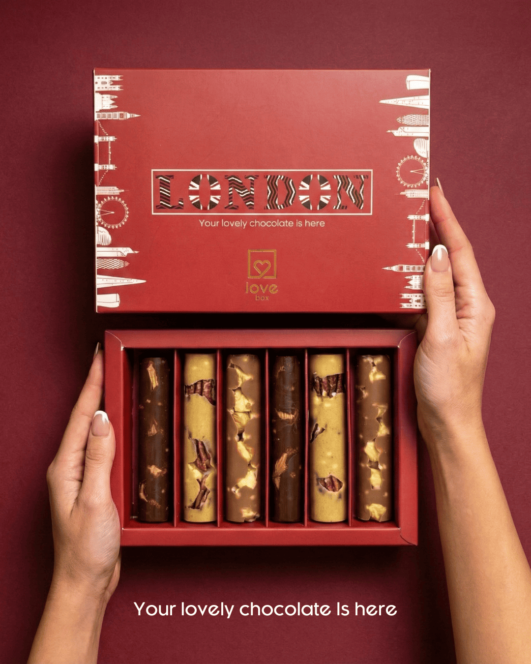 علبة شوكولاته لندن lovebox
